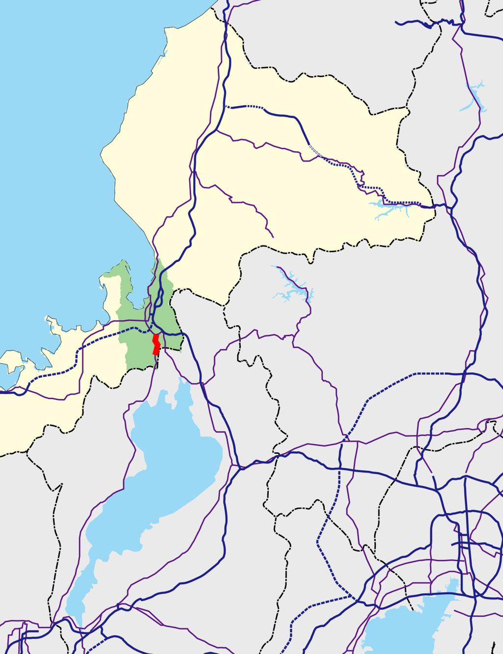 事業全体図 N 至金沢石川県福井県 一般国道 161 号は 福井県敦賀市を起点とし 滋賀県湖西地域を経て