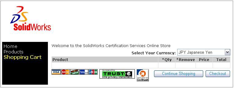 5. Certified SolidWorks Associate Examination (CSWA) のを選びます 6.