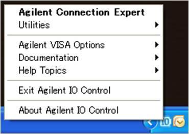 2. 使用方法 PC と測定器の接続 タスクバーのアイコンをクリックして Agilent Connection Expert ( 以後 ACE) を選択するか