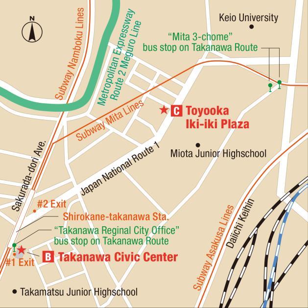 Maps of s 各教室の地図 A Gender Equality Center (Libra) Address : 1-16-1 Shibaura, Minato-ku, Tokyo (1st & 2nd Floor of Minato Park Shibaura) *JR Yamanote & Keihin-tōhoku Lines Tamachi Station (East Exit)