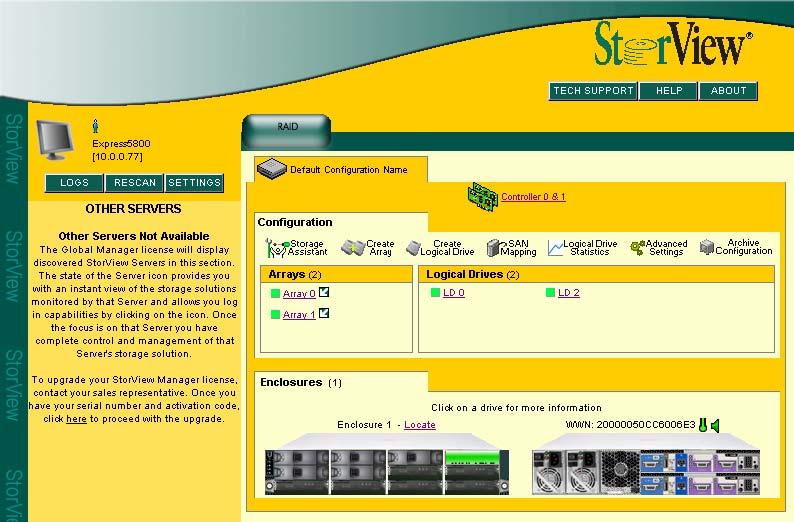 StorView のバージョンが確認できます また コントロールパネル - プログラムの追加と削除 - StorView の サポート情報