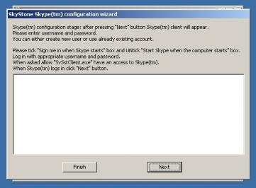 Error configuring Skype SkyStone Skype Next Skype