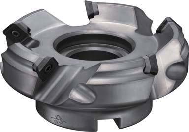 SSE Facemill type Note) All cutters are supplied without inserts. Cat. No. Type Standard Inch bore Metric bore Fine pitch Super fine pitch Bore Stock kg Weight No. of tooth Dimensions Fig.