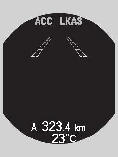 ACC/LKAS の操作名前とはたらき LKAS の自動解除次の場合は マルチインフォメーションディスプレイに車線表示が点線で表示され ブザーが鳴り LKASが自動解除されます 白線 ( 黄線 ) を検知できないとき 車速が 60km/h 以下になったとき作 急なハンドル操作をしたとき ハンドル操作をしていないとき 急なカーブを走行したとき 不適切な速度でカーブを走行したとき