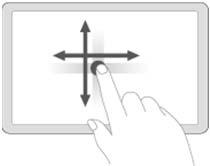 メニューを表 しボタンをタップする キーボードを表 し 画 上部にあるボタンをタップする 非表示 1 本の指でドラッグする 2 本の指でピンチする メニューを表 しボタンをタップする マウスの操作画 上に表 された仮想マウスを操作してください さらに便利な操作 法 仮想マウスによる操作と同時に 画 を直接タップ スクロールする操作も可能です 左クリック 左ダブルクリック