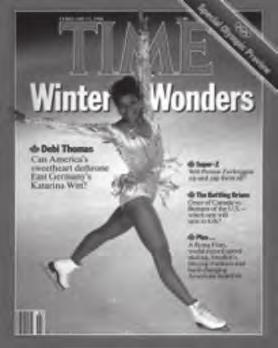 フィギュアスケート競技で使用される音楽の研究 - 第 15 回オリンピック冬季大会 (1988 年 ) における女子シングルに焦点をあてて - タイム 誌 1988 年 2 月 15 日号の表紙 : アメリカ版 ( 左 ) 国際版 ( 右 ) 2.