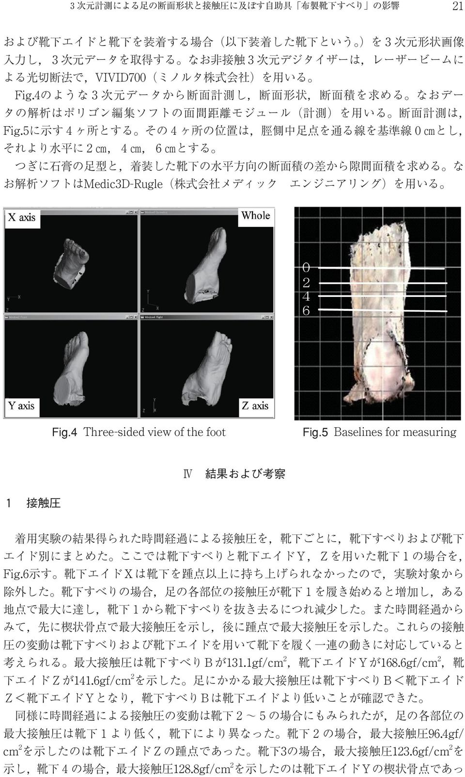foot Baselines for measuring Fig.6 131.
