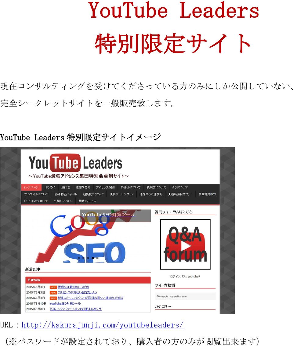 Leaders 特 別 限 定 サイトイメージ URL:http://kakurajunji.