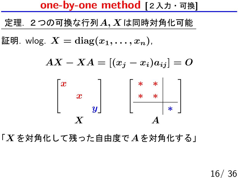 X = diag(x 1,.