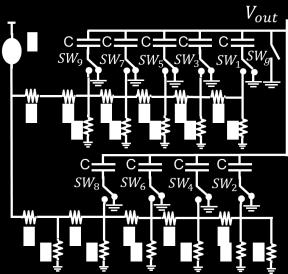 図 9 の各回路でスイッチ SW1~9 を順番に ON したときのシミュレーションを行う.