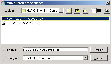 2. Add Ref. Segment Import Reference Sequence 3.