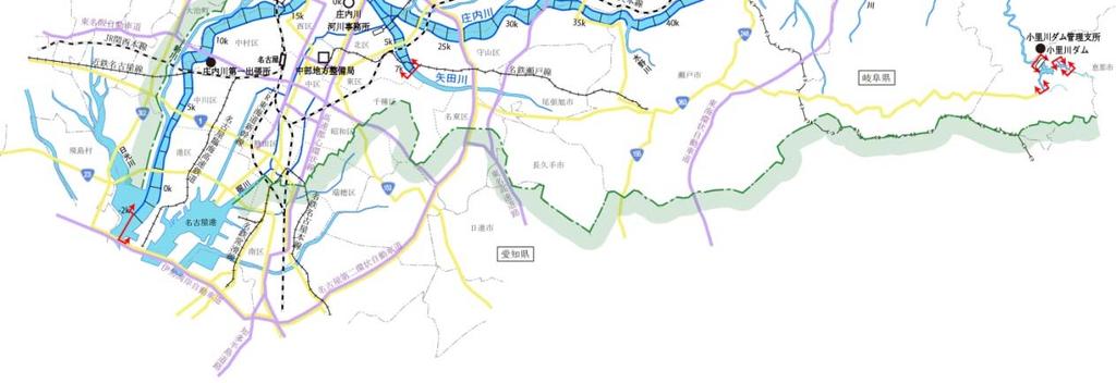 岐阜県内では土岐川と呼ばれています 瑞浪市で小里川 土岐市で妻木川