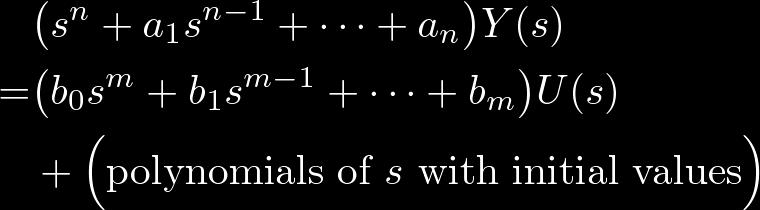 この方程式を線形時不変システムという Laplace 変換