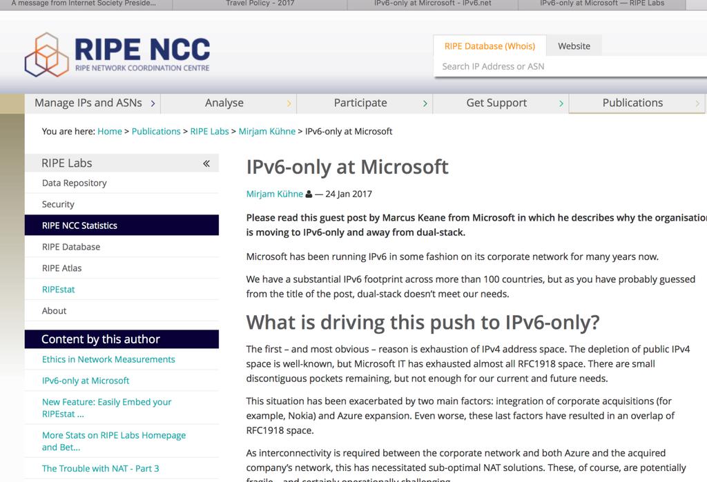 12 IPv6 Only at Microsoft マイクロソフトの社内ネットワークを IPv6 Only である試みが始まっている -IPv6 の Corp. Network での運 は数年やってきていて -100 ヶ国を超える基盤としての運 をしてきた これからは IPv6 Only にいく!
