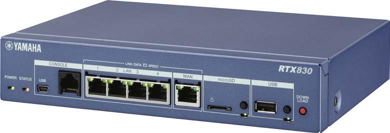 2017 年 9 月 13 日 既存ネットワークと新規ネットワークの共存環境を実現した RTX810 の後継モデル ヤマハギガアクセス VPN ルーター RTX830 2017 年 10 月発売予定 ヤマハ株式会社は ルーターシリーズ製品の新ラインナップとして 従来モデル RTX810 との互換性を維持しつつ 大幅な性能向上と クラウドサービス等の新規ネットワークへの接続性を充実させた最新モデル