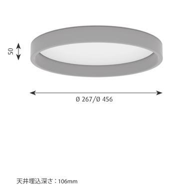 Indoor LP LP CIRCLE SEMI RECESSED : KHR : 5 LP 2 4 4 : : : : : 2kg Ø260mm 3.