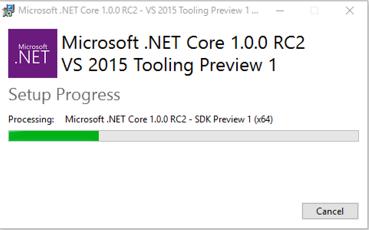 1-2. NET Core のインストール (Visual Studio2015 をご利 の場合のみ )(2) 5 6