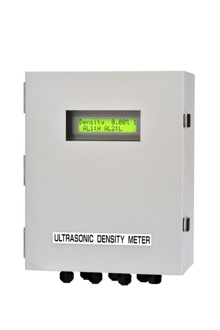 超音波濃度計とは 超音波濃度計とは 超音波の減衰を利用して 液体中の含有物や浮遊物などの濃度を測定する計測器です