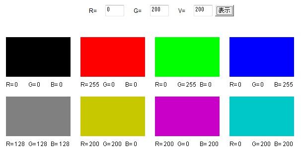 3.4.4 色の混合テスト 3.4.5 加法混合の実験 セキュリティソフトで color.htm 実行不可なら RGB.html, RGB.class, RGB$ActionAdp.class を dot.