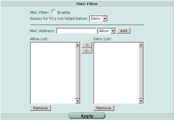 無線 MAC フィルタ システム - 無線 [Channel] FortiWiFi-60 無線ネットワークのチャネルを選択します 無線ネットワークのユーザは 自分のコンピュータをこのチャネルを使用するように設定する必要があります 選択できるチャネルは [Geography] の設定によって異なります チャネルの情報については 110 ページの チャネル割り当て を参照してください [Tx