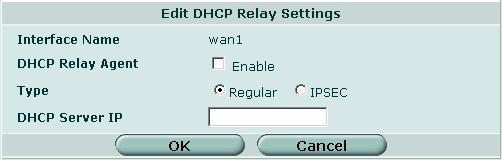 システム - DHCP DHCP サービスの設定 [DHCP サーバの追加 ] アイコン編集削除 このインタフェースの DHCP サーバを設定および追加します DHCP リレーまたはサーバの設定を編集します DHCP サーバを削除します DHCP リレーエージェントとしてのインタフェースの設定 インタフェースの DHCP リレー設定を表示したり修正したりするには [System] [DHCP]