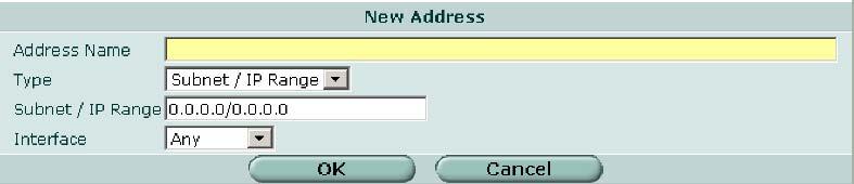ファイアウォール - アドレス アドレスの設定 アドレスリストには 次のアイコンと機能が用意されています [Create New] [Name] [Address/FQDN] 削除アイコン編集アイコン ファイアウォールアドレスを追加する場合に選択します ファイアウォールアドレスの名前 IP アドレスとマスク IP アドレス範囲 または完全修飾ドメイン名