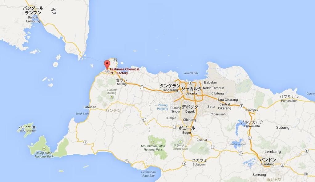 2) 調査対象 調査対象地点は アサヒマス ケミカル株式会社 (ASC) 所有の ANYER 工場敷地 (Desa Gunung Sugih Jl.