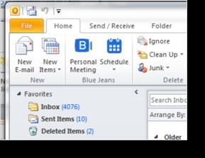 Outlook から予約作成 アドインファイルをダウンロードするには ここをクリックしてください 1. 画面上のBlueJeans Schedule( 予約作成 ) アイコンをクリックして 新規予定フォームを開きます 2.
