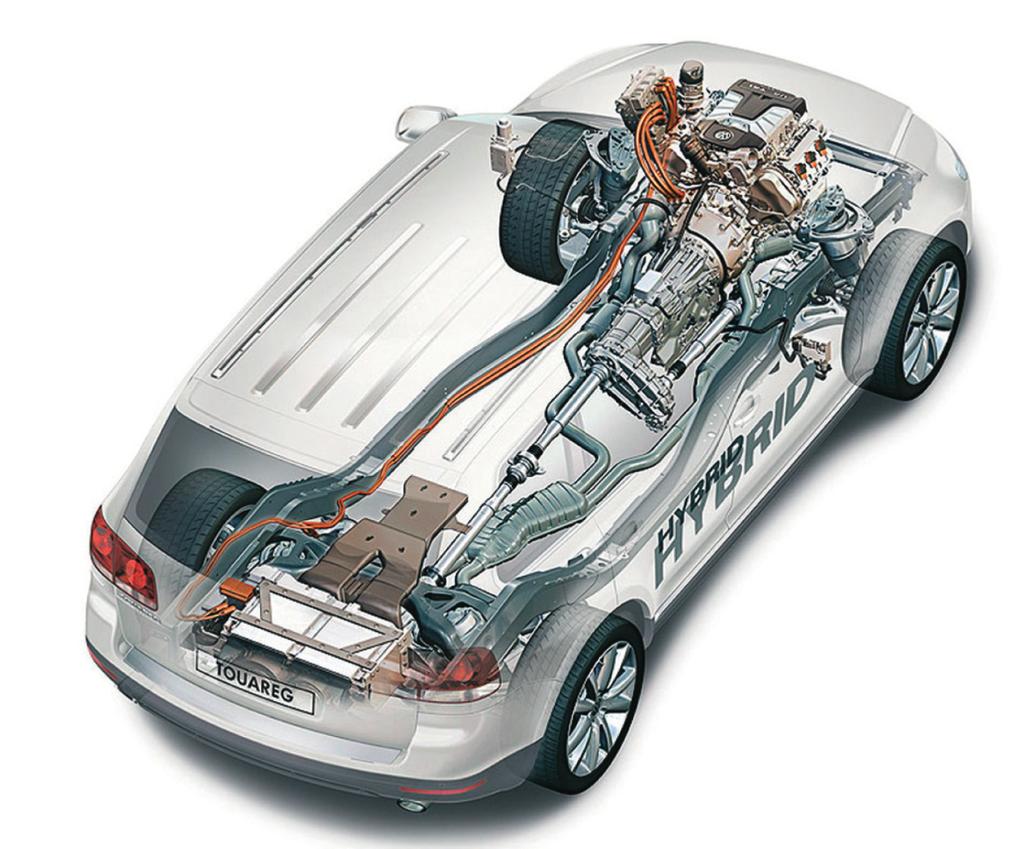 ハイブリッドドライブ ハイブリッド車はガソリンエンジンと 高電圧バッテリーにより電力供給される電動モーター / ジェネレーターの組み合わせで駆動されます 電動モーター / ジェネレーターは従来の 12V スターターおよびオルタネーターの役割も兼ね 電動モーターにより車両を走行させることができます ( 電気走行 ) 加速時にはガソリンエンジンを補助し