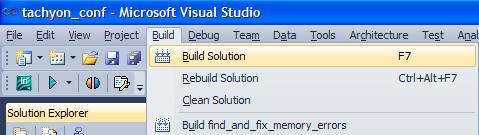 Microsoft* Visual Studio* でサンプルを開きます [ ファイル ] > [ 開く ] > [ プロジェクト / ソリューション ] を選択して