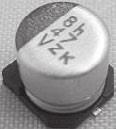 小形アルミ電解コンデンサ表面実装対応 長寿命低 Z 縦形チップ部品 (105 ) アルチップ TM -MZK シリーズ面実装低 Z 耐洗浄長寿命 高さ 6.1mm 低インピーダンス 105 5,000 時間保証 定格電圧 :6.
