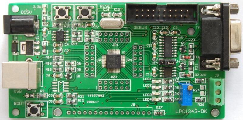 第一章 Cortex-M3/LPC1343 USB マイコンボードの概要 EEPROM 24C04 Cortex-M3/LPC1343 JTAG/ICE RS232( メス ) 5V 電源 USB B タイプ RS485