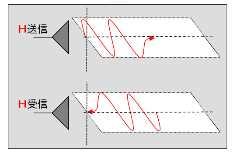 一時期多偏波 SAR 観測 電磁波が空間を伝わるときの波の揺れる方向を偏波という