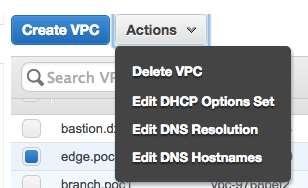 DNS設定 VPC内のDNS関連の設定 Enable DNS resolution.