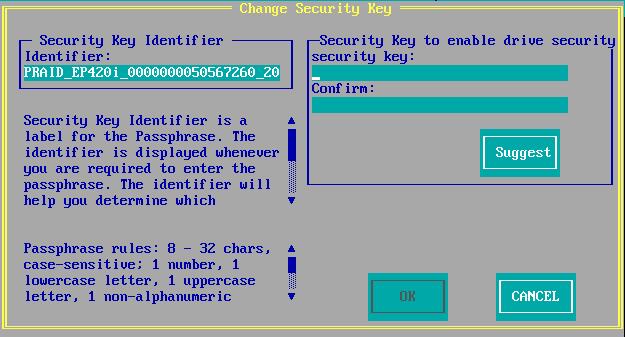 Ctrl-R Utility を起動します 10. ブートパスワードを使用しない構成にて再設定します I. [VD Mgmt] を選択し [F2] キーを押します II.