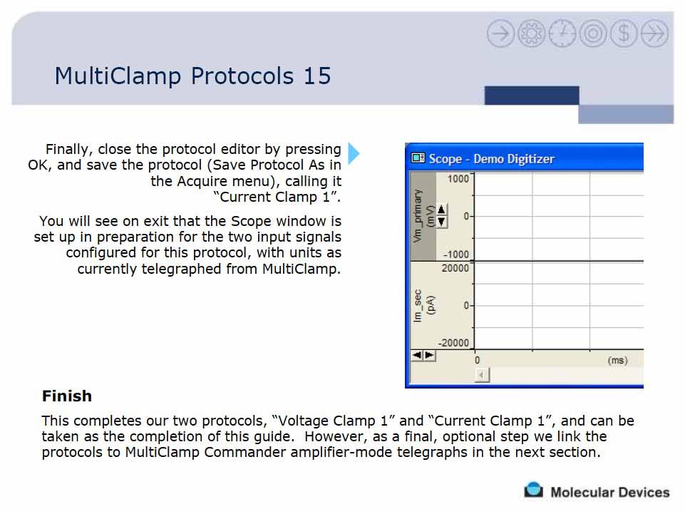 OK Protocol editor Acquire/Save Protocol As Protocol Current Clamp 1 Scope Signal
