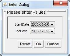 パラメータを同じ列にマップします プルダウンメニューをクリックして EndDate を選 択します Start Date から十分離れた日付を選択すると 既定では複数のレコードを操作できます こ れにより レポートのデザインが簡単になります Prompt Name を