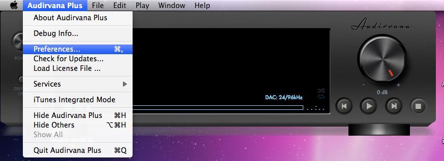 DSD フォーマットファイル再生における PC 設定 (PlayBack Designs) 本機で PC と音楽メディア再生ソフトを使用する場合においては MacOS と Audirvana Plus