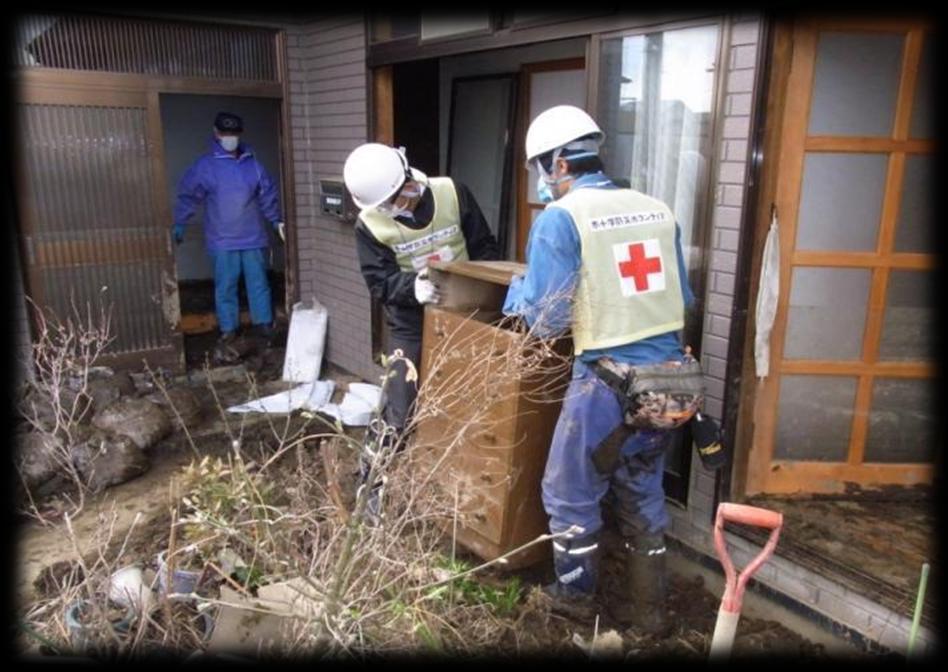 全国の防災ボランティアリーダーが宮城県支部登録の赤十字防災ボランティアとともに 以下の活動を実施した 1