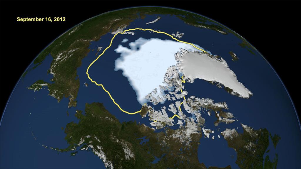 21 過去 3 年間平均 アイス - アルベド フィードバック 212 年 9 月 16 日観測史上最低の海氷面積 NASA/Goddard Space Flight Center Scientific Visualization Studio The Blue Marble data is courtesy of Reto