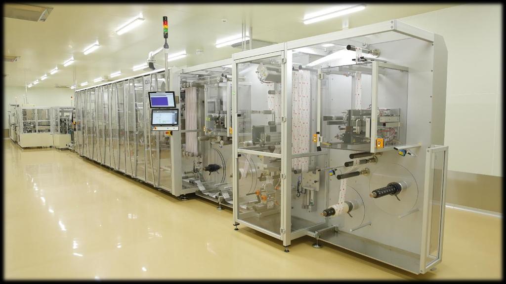 溶剤型テープ剤の国内初製造装置 秤量 原料 調製 裁断包装装置