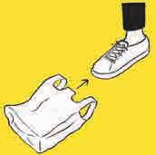 5 材料 ポリ袋 板 ひも も上記と同様 靴にポリ袋をかぶせた上で 板などの硬い物を靴底の下に敷いて