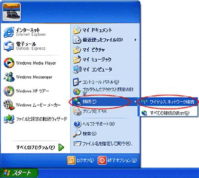 Wi-Fi 接続方法 *Windows XP(SP3) の場合 1