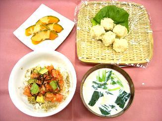 小松菜のピリピリスープ 減塩レシピの献立 2 p5~6