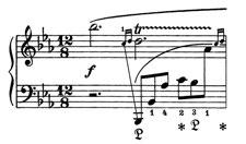 このトリルは 書いてある A から弾き始めて いる ⑧ Martha Argerich