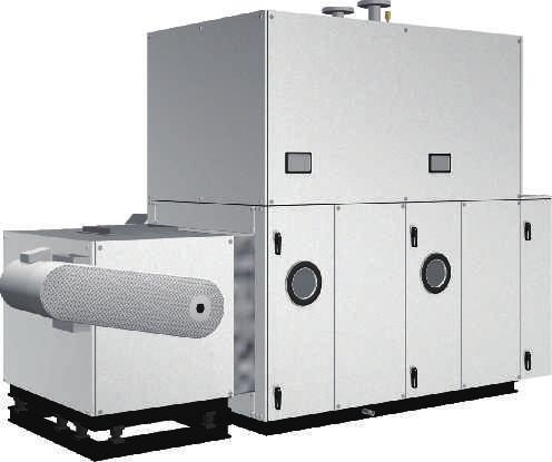 水冷直膨式除湿外調機 ツインサイクル形 WHP TS OA 型 2つの冷凍サイクルにより完璧な外気処理ができる O2 比例制御が可 常温水で配管の保温不要