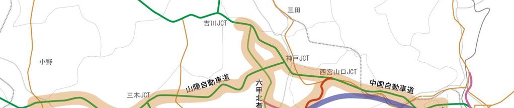 1. 事業概要 北神戸線の位置付け 発展が著しい神戸市北部
