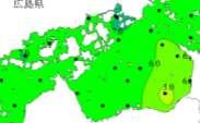 環境基準値を下回る環境基準点の割合伊予灘広島湾 =(