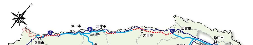 1 主要都市間の移動時間の短縮 を含む島根県内の山陰道整備により主要都市間の所要時間が短縮され 相互の地域間交流の活発化 人流