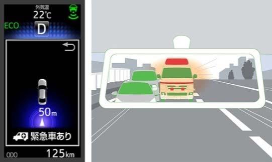 赤信号の待ち時間の目安を表示 通信利用型レーダークルーズコントロール先行車が本システム対応車両の場合 先行車両の加減速情報を用い